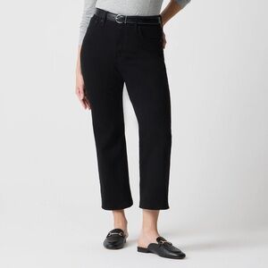 NWT! J Crew Factory - Women’s Curvy Wide-Legged Cropped Jean - Black - Size 33